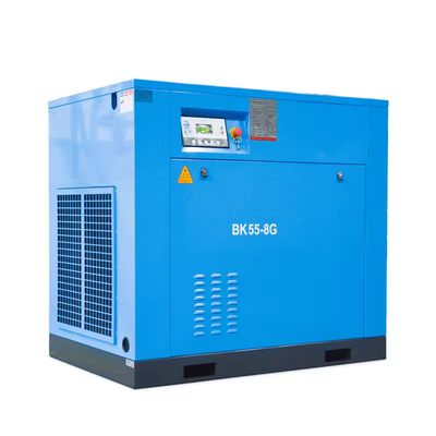 বৈদ্যুতিক 55kw 100hp 10m3/min 8 বার বায়ু সংকোচকারী ঘূর্ণমান গ্যাস সংকোচকারী BK55-8G